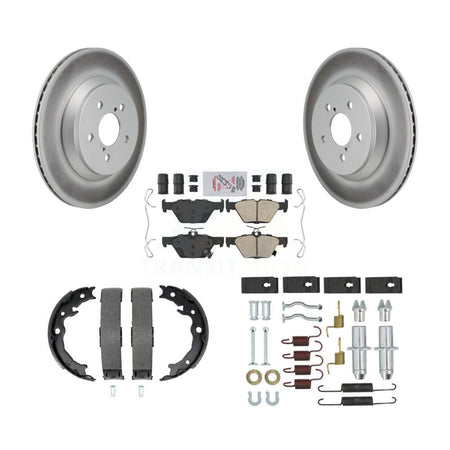 Rear Disc Coated Rotors Ceramic Pads Parking Shoes And Hardware Kit For Subaru Crosstrek KGA-107471