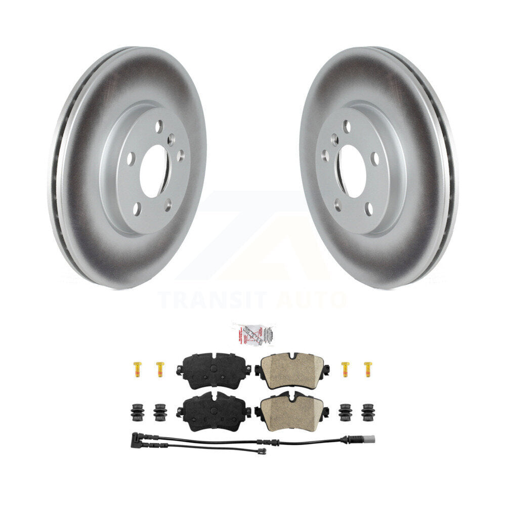 Front Coated Disc Brake Rotors And Ceramic Pads Kit For 2022 Mini Cooper S KGA-107498