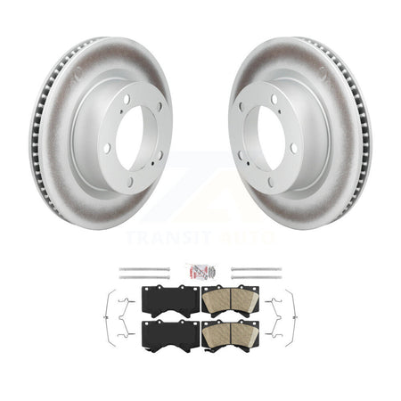 Front Coated Disc Brake Rotors And Ceramic Pads Kit For Lexus LX570 Toyota Land Cruiser KGA-107509