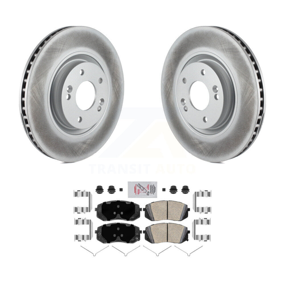 Front Coated Brake Rotor & Ceramic Pad Kit For Kia Optima With 320mm Diameter KGA-107512