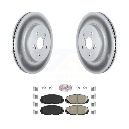 Front Coated Disc Brake Rotors And Ceramic Pads Kit For Toyota Corolla Prius Prime KGA-107513