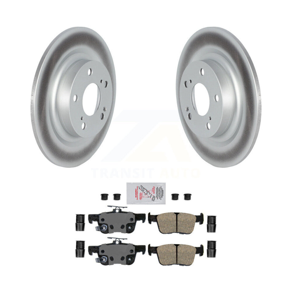Rear Coated Disc Brake Rotors And Ceramic Pads Kit For 2024 Acura Integra 2.0L KGA-107523