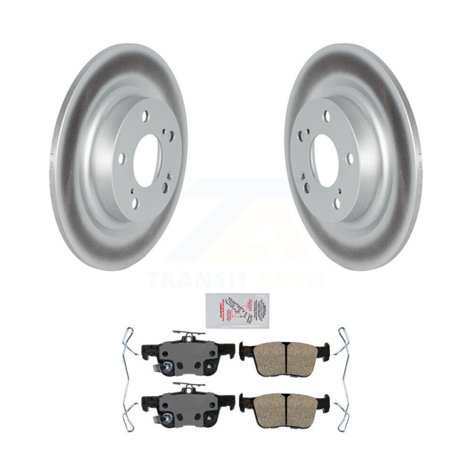 Rear Coated Disc Brake Rotors And Ceramic Pads Kit For 2024 Acura Integra 2.0L KGA-107524