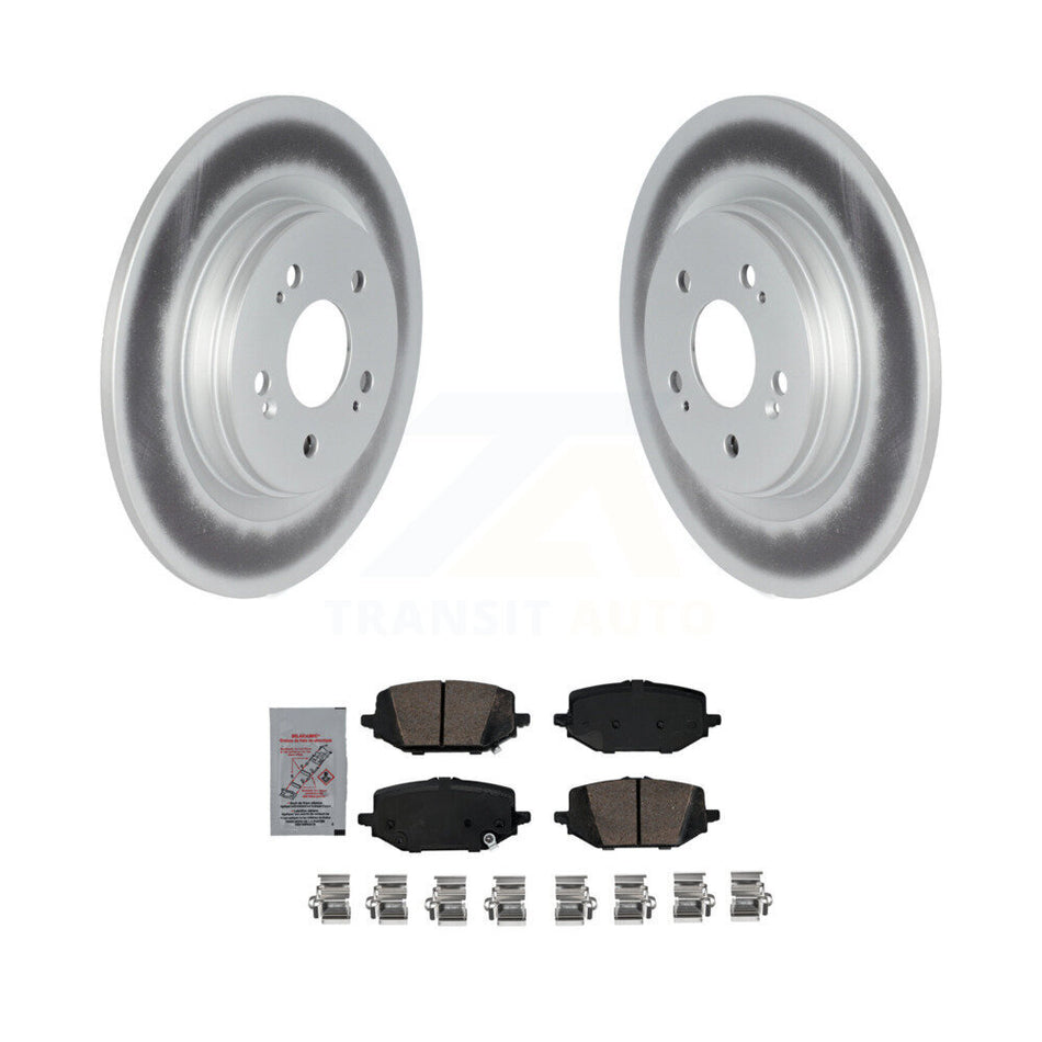 Rear Coated Disc Brake Rotors And Ceramic Pads Kit For 2023-2024 Honda Pilot KGA-107528
