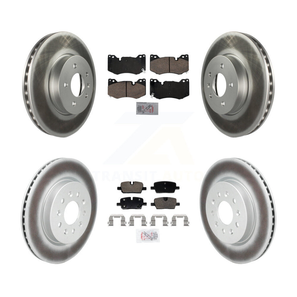 Front Rear Ceramic Pads And Coated Disc Brake Rotors Kit For Cadillac CT4 KGA-107536