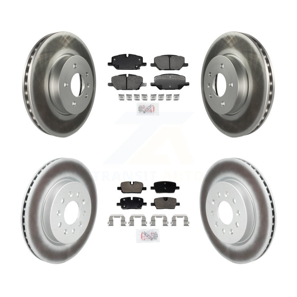 Front Rear Ceramic Pads And Coated Disc Brake Rotors Kit For Cadillac CT4 KGA-107537