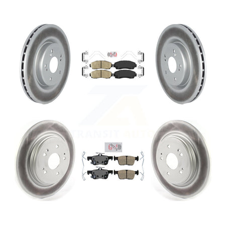 Front Rear Ceramic Pads And Coated Disc Brake Rotors Kit For 2022-2024 Acura RDX KGA-107554