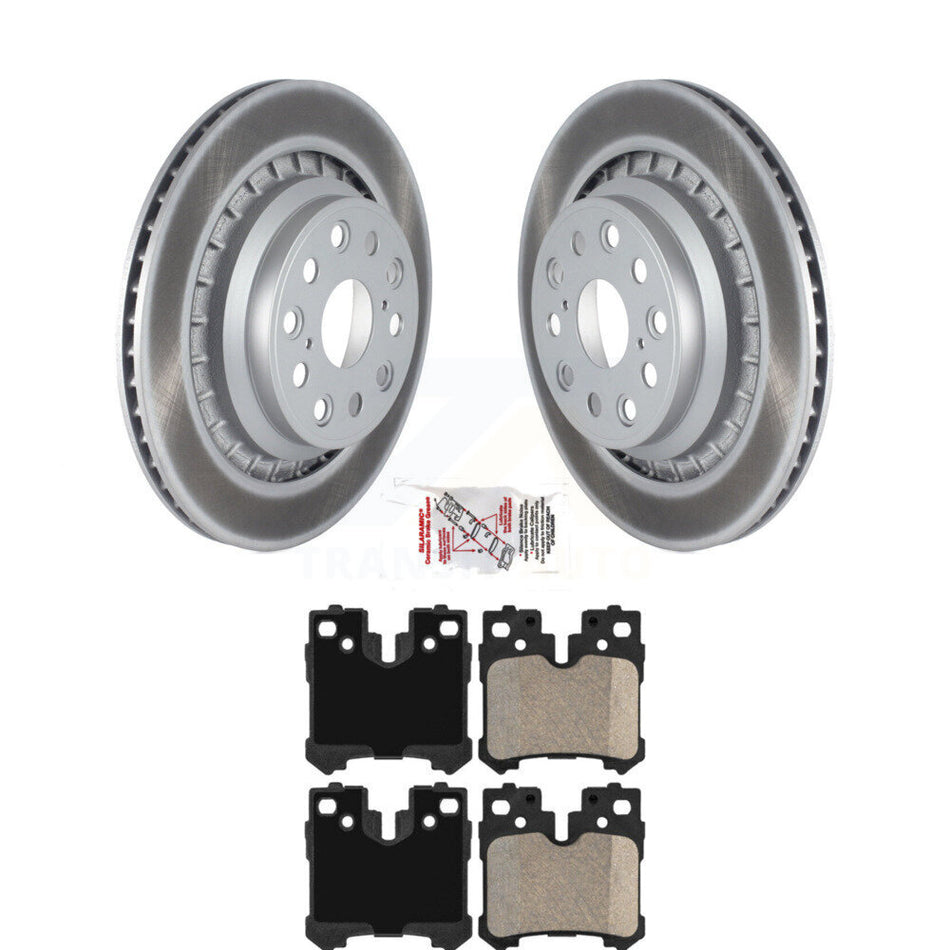 Rear Coated Disc Brake Rotors And Ceramic Pads Kit For Lexus LS460 LS600h KGA-107567