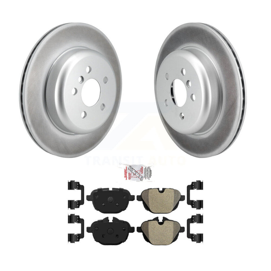 Rear Coated Disc Brake Rotors And Semi-Metallic Pads Kit For 2022 BMW X3 2.0L KGA-107568