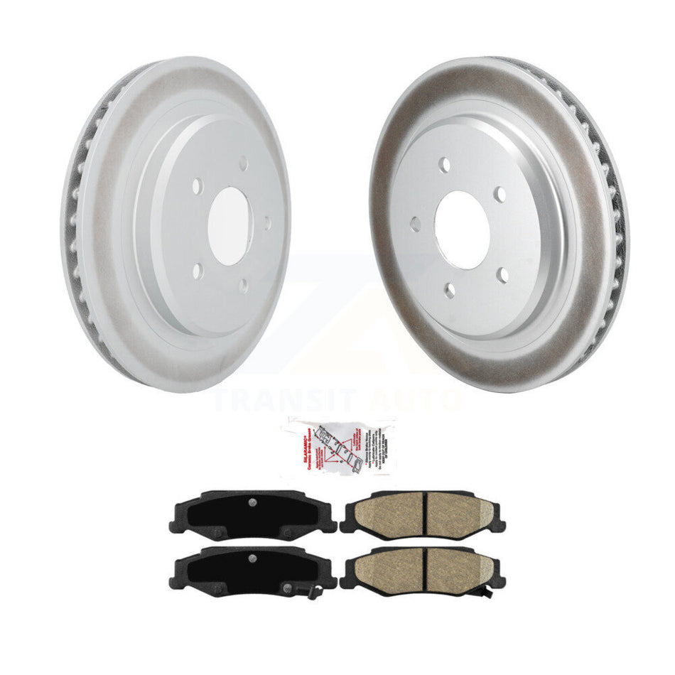 Rear Coated Disc Brake Rotors And Ceramic Pads Kit For 1997-2004 Chevrolet Corvette KGA-107569