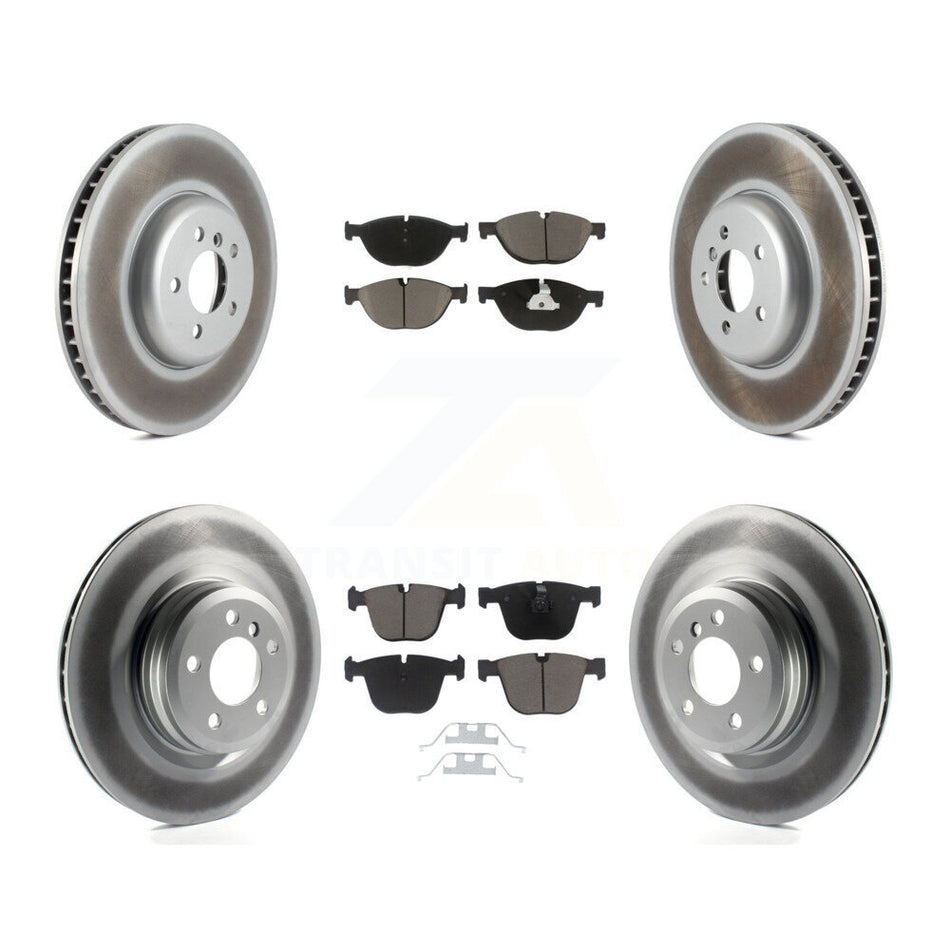 Front Rear Coated Disc Brake Rotors And Ceramic Pads Kit (6Pc) For BMW 750Li xDrive 750i 550i GT KGC-100014