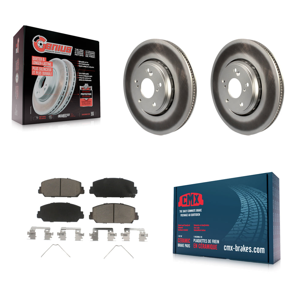 Front Coated Disc Brake Rotors And Ceramic Pads Kit For Honda Civic Accord Acura ILX KGC-100028