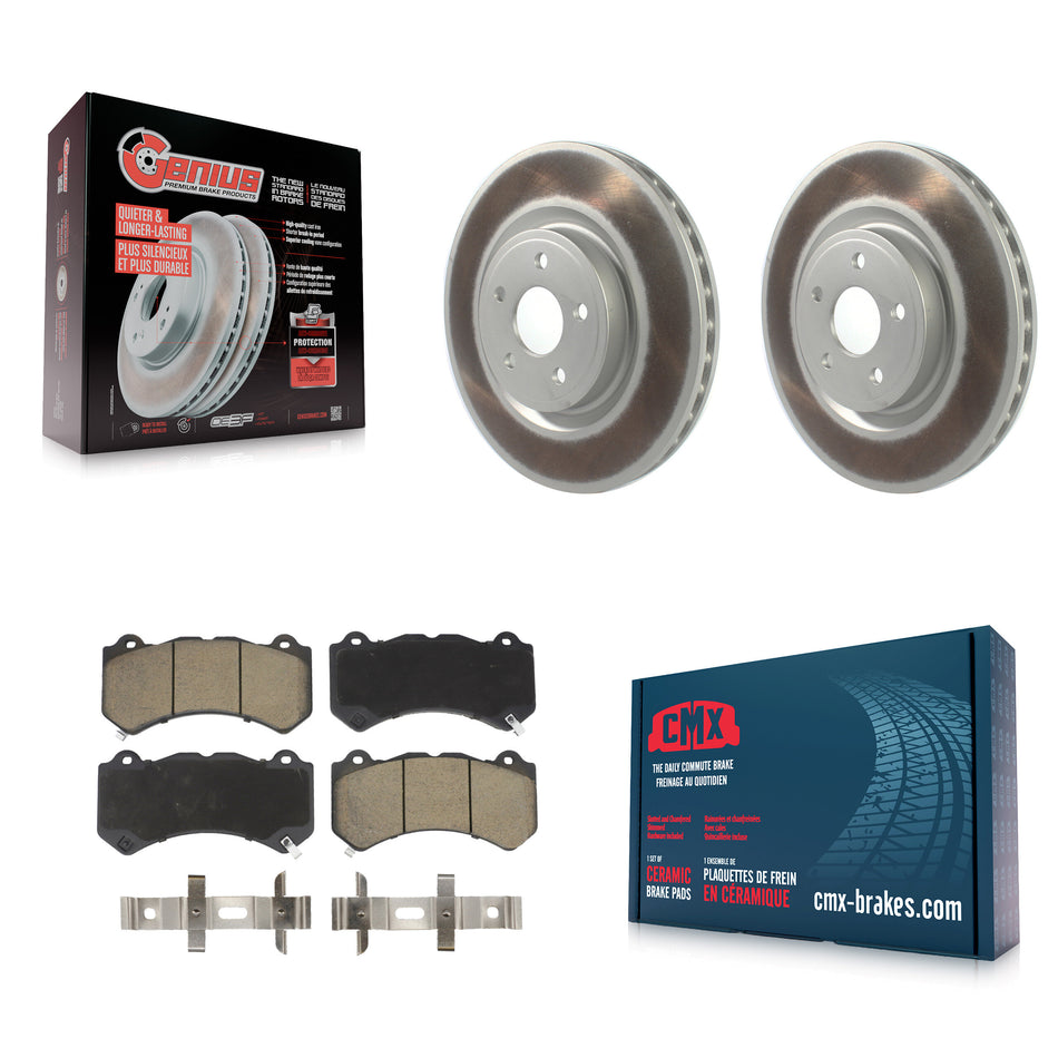 Front Coated Disc Brake Rotors And Ceramic Pads Kit For Jeep Grand Cherokee Dodge Durango KGC-100033