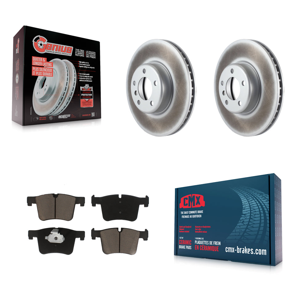 Front Coated Disc Brake Rotors And Ceramic Pads Kit For BMW 335i xDrive 435i 328i GT 328d 330i Gran Coupe KGC-100086