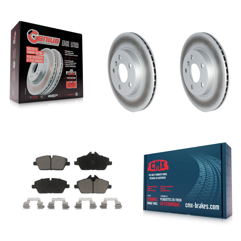 Front Coated Disc Brake Rotors And Ceramic Pads Kit For BMW i3 i3s KGC-100118