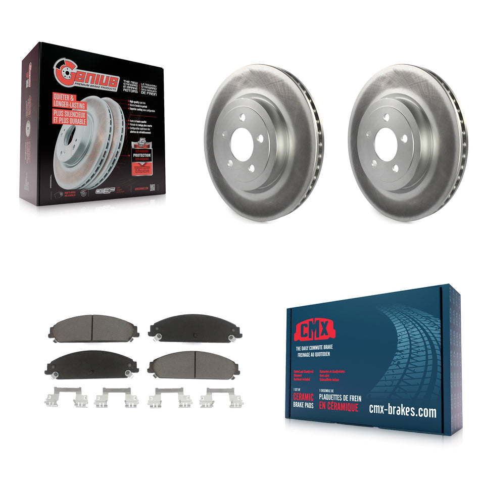 Front Coated Disc Brake Rotors And Ceramic Pads Kit For Dodge Charger Chrysler 300 Challenger Magnum KGC-100127