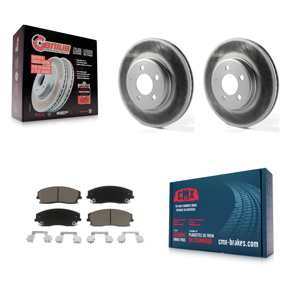 Front Coated Disc Brake Rotors And Ceramic Pads Kit For Dodge Charger Chrysler 300 Challenger Magnum KGC-100128