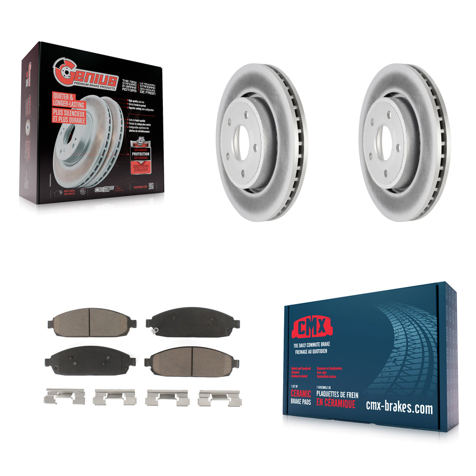 Front Coated Disc Brake Rotors And Ceramic Pads Kit For Jeep Grand Cherokee Commander KGC-100132