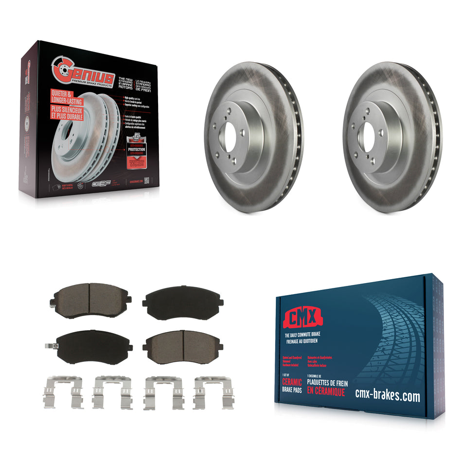 Front Coated Disc Brake Rotors And Ceramic Pads Kit For Subaru Forester Outback Impreza Legacy Baja Saab 9-2X KGC-100133