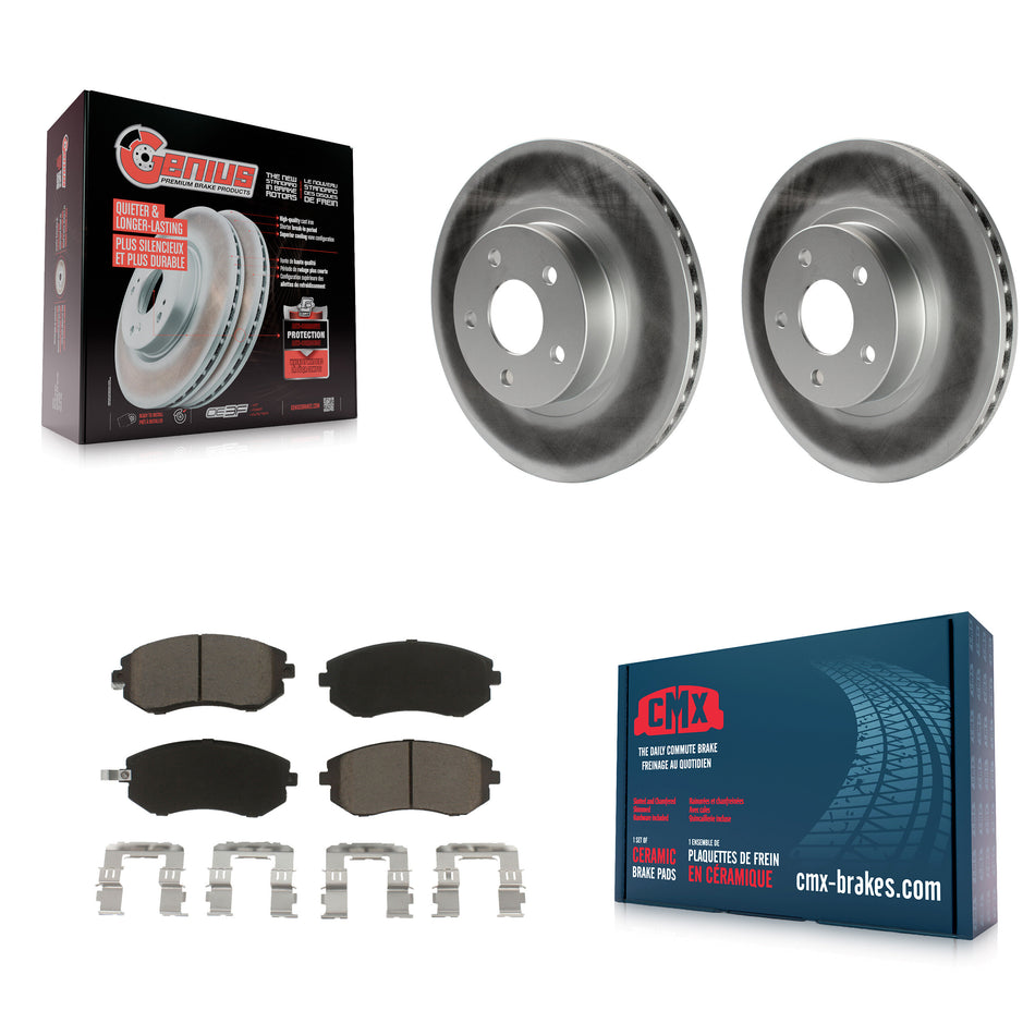 Front Coated Disc Brake Rotors And Ceramic Pads Kit For Subaru Impreza Legacy Saab 9-2X KGC-100134