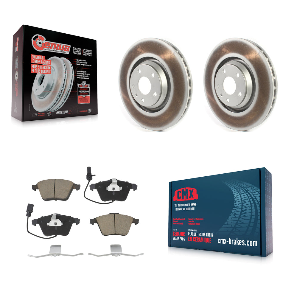 Front Coated Disc Brake Rotors And Ceramic Pads Kit For Audi TT Quattro TTS KGC-100140