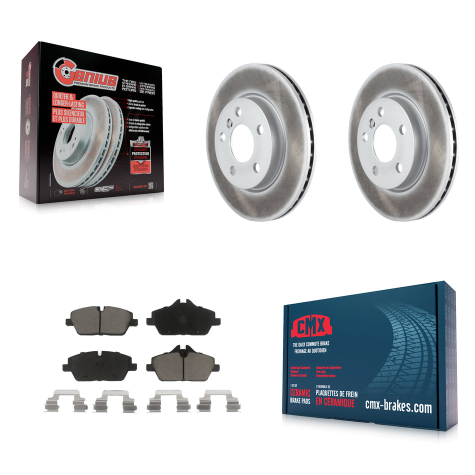 Front Coated Disc Brake Rotors And Ceramic Pads Kit For Mini Cooper KGC-100143