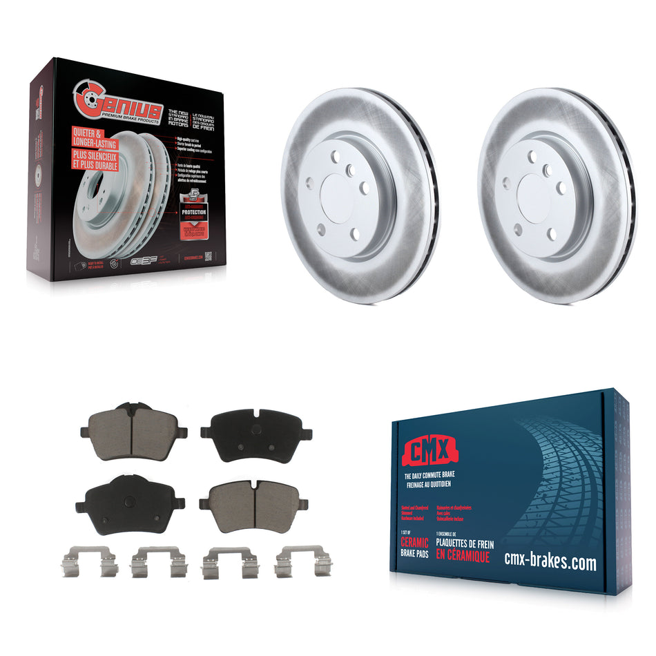 Front Coated Disc Brake Rotors And Ceramic Pads Kit For Mini Cooper KGC-100144