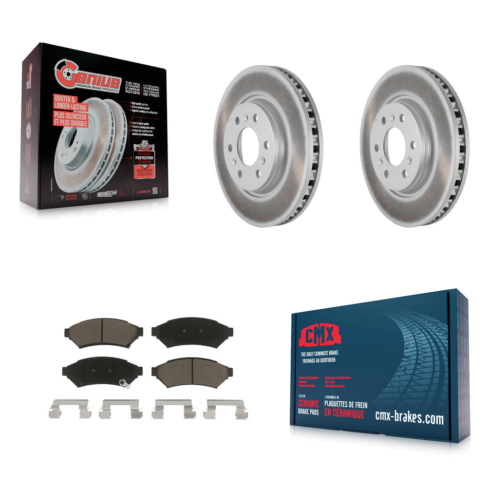 Front Coated Disc Brake Rotors And Ceramic Pads Kit For Chevrolet Uplander Buick Terraza Pontiac Montana Saturn Relay KGC-100152