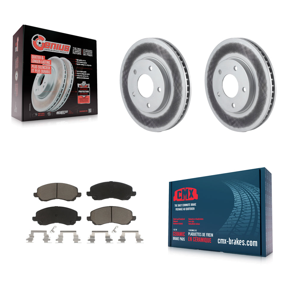 Front Coated Disc Brake Rotors And Ceramic Pads Kit For Mitsubishi Galant Chrysler Sebring Dodge Stratus Eclipse Lancer Outlander KGC-100166