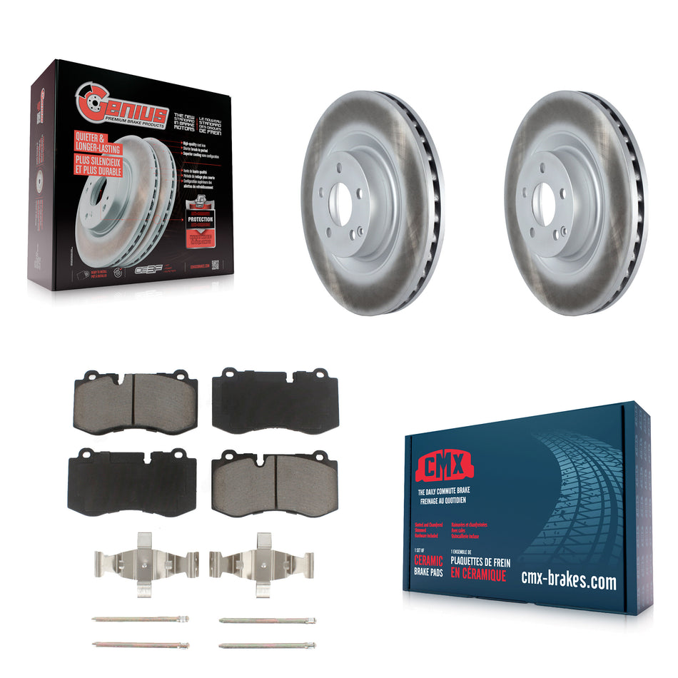 Front Coated Disc Brake Rotors And Ceramic Pads Kit For Mercedes-Benz S550 SL550 CL550 S600 S400 S350 CL600 S450 KGC-100169