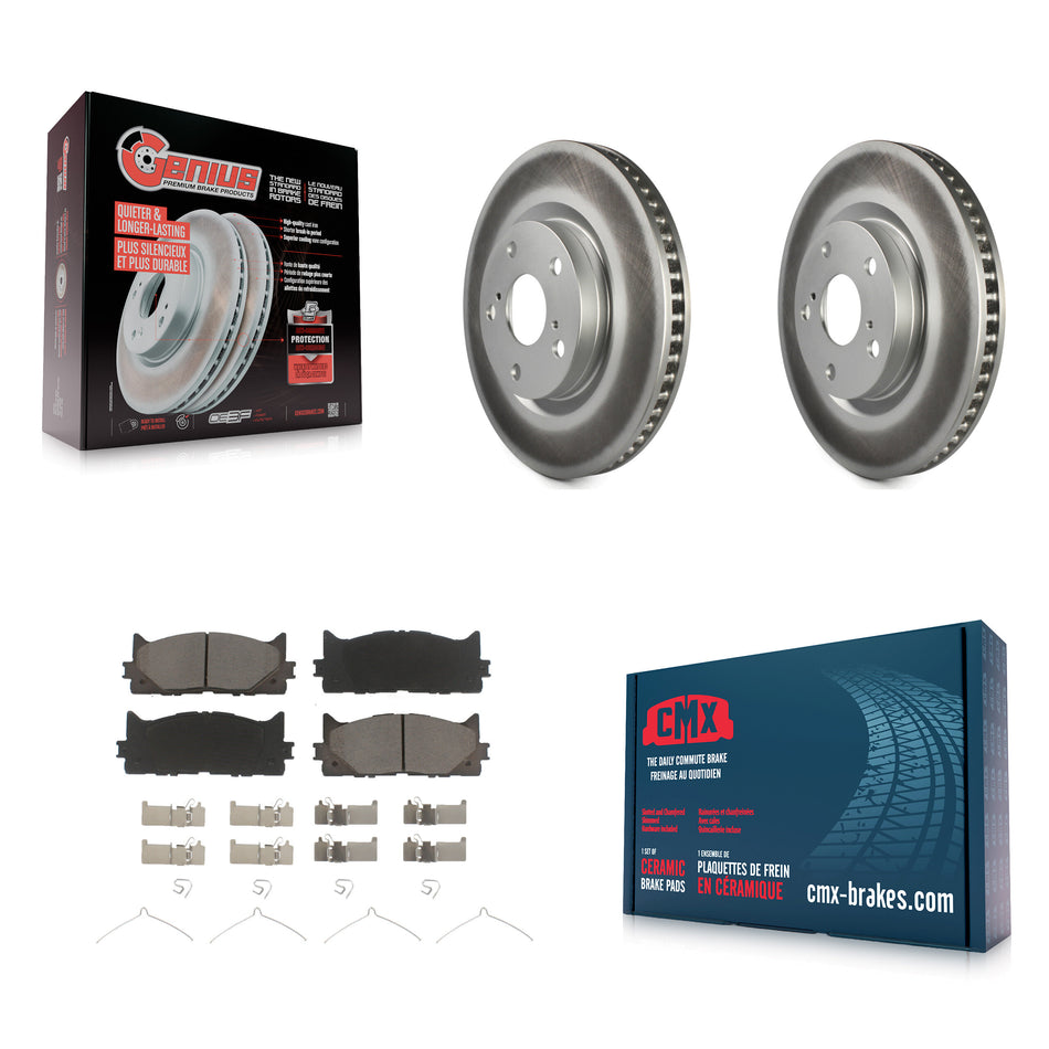 Front Coated Disc Brake Rotors And Ceramic Pads Kit For Toyota Camry Lexus ES350 Avalon ES300h KGC-100199