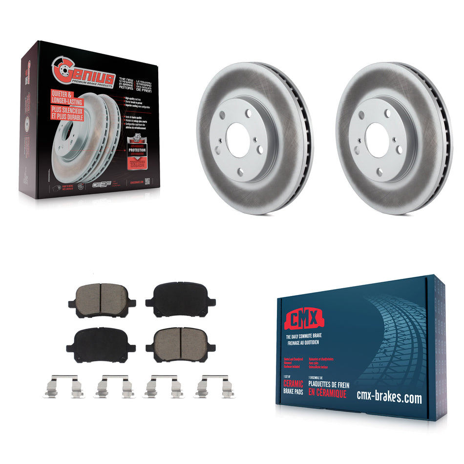 Front Coated Disc Brake Rotors And Ceramic Pads Kit For Toyota Camry Avalon Lexus ES300 Solara KGC-100214