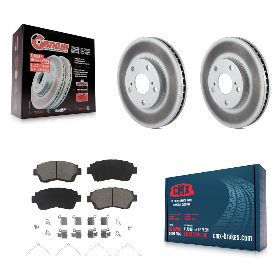Front Coated Disc Brake Rotors And Ceramic Pads Kit For Toyota Camry Sienna Avalon Lexus ES300 KGC-100218