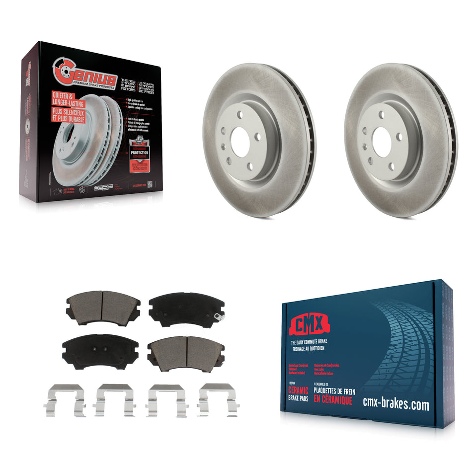 Front Coated Disc Brake Rotors And Ceramic Pads Kit For 2011-2017 Chevrolet Caprice KGC-100224