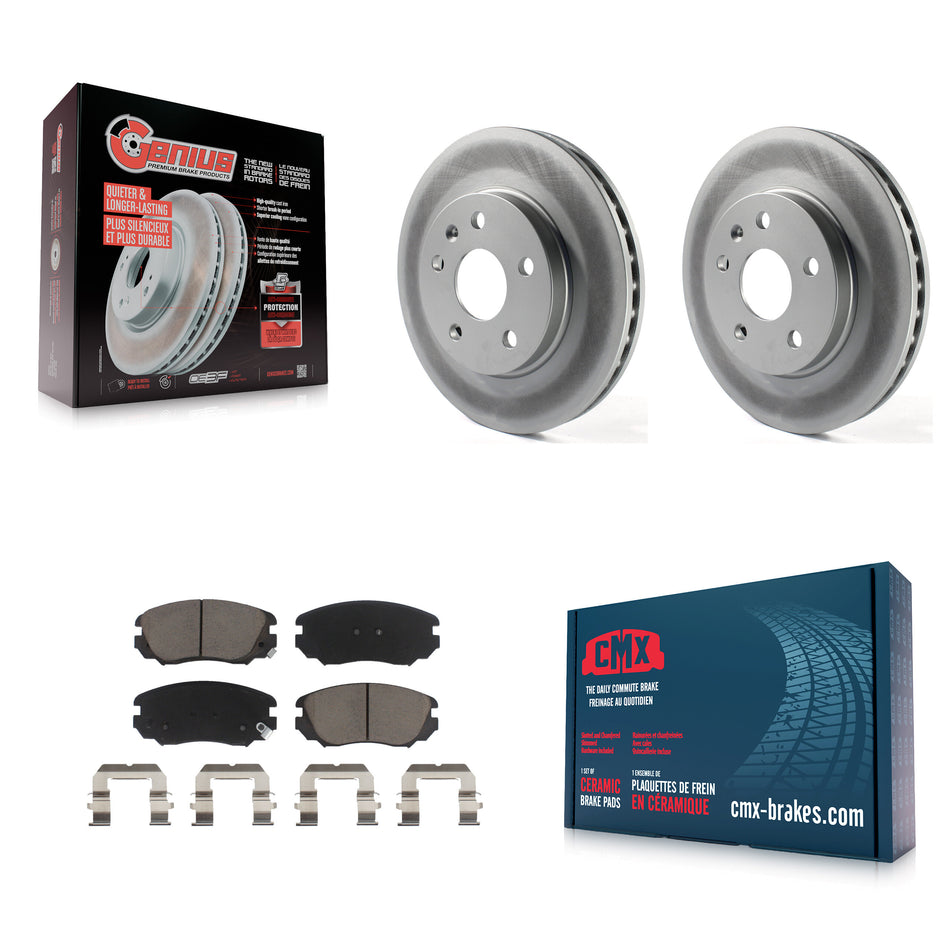 Front Coated Disc Brake Rotors And Ceramic Pads Kit For Chevrolet Malibu Buick LaCrosse Regal Limited KGC-100226