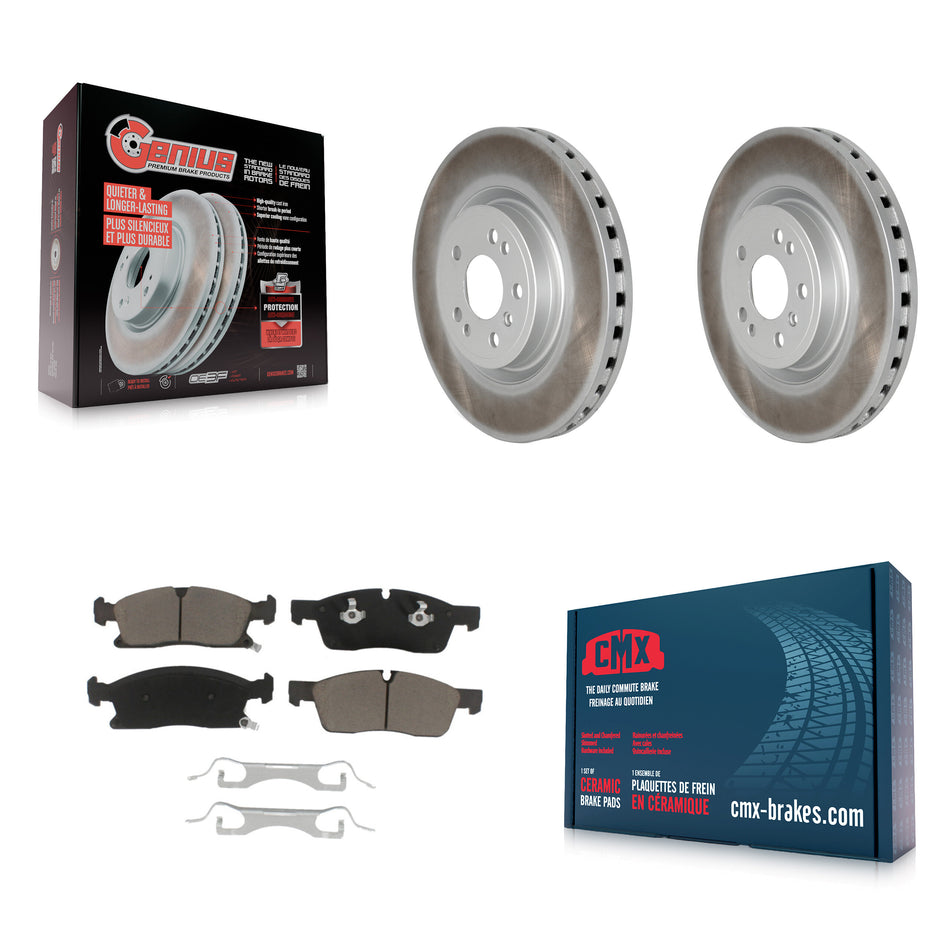 Front Coated Disc Brake Rotors And Ceramic Pads Kit For Mercedes-Benz ML350 GLE350 ML250 GLE300d KGC-100227