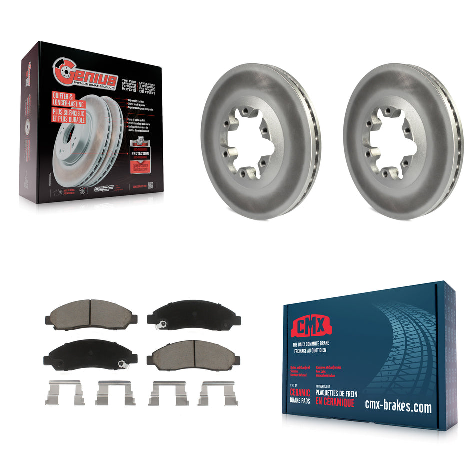 Front Coated Disc Brake Rotors And Ceramic Pads Kit For Chevrolet Colorado GMC Canyon Isuzu i-290 i-280 i-370 i-350 KGC-100246