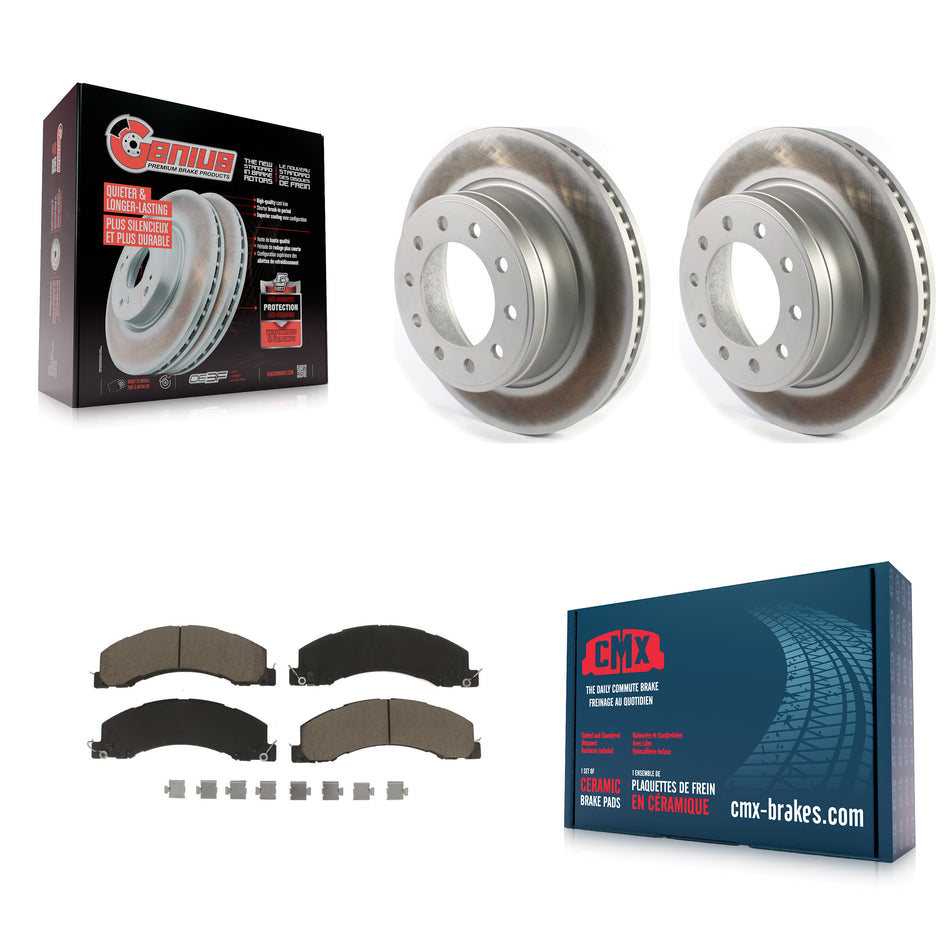Front Coated Disc Brake Rotors And Ceramic Pads Kit For Ram 5500 Dodge Sterling Truck 4500 Bullet 45 55 KGC-100257