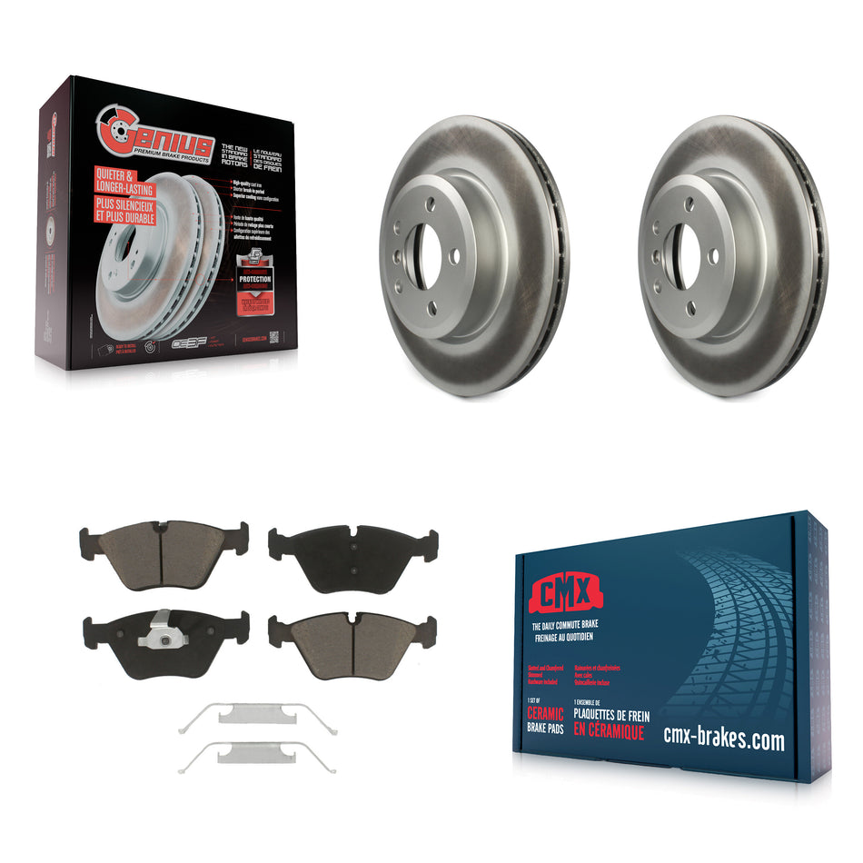 Front Coated Disc Brake Rotors And Ceramic Pads Kit For 2004-2010 BMW X3 KGC-100260