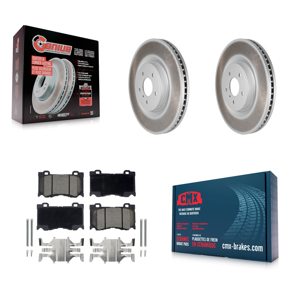 Front Coated Disc Brake Rotors And Ceramic Pads Kit For INFINITI G37 Q50 Nissan 370Z Q60 M37 Q70 Q70L QX70 M56 FX50 Z KGC-100270
