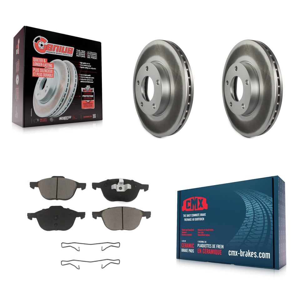 Front Coated Disc Brake Rotors And Ceramic Pads Kit For Mazda 3 Sport KGC-100277
