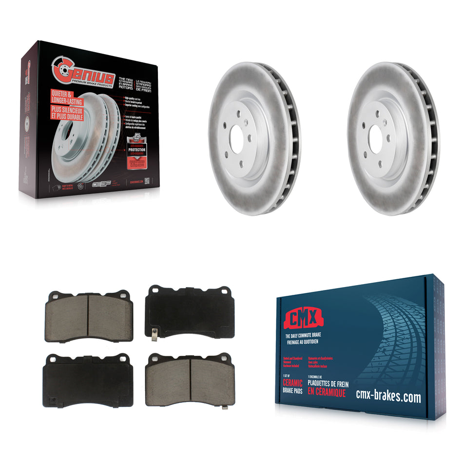 Front Coated Disc Brake Rotors And Ceramic Pads Kit For Buick Regal Pontiac G8 KGC-100282