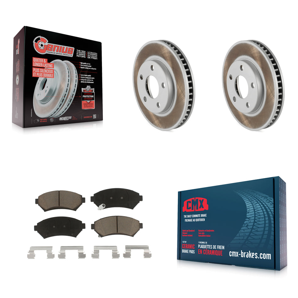 Front Coat Disc Brake Rotor Ceramic Pad Kit For Buick LeSabre Century Pontiac Grand Prix Chevrolet Venture Regal Oldsmobile Montana Bonneville Intrigue Silhouette Trans Sport KGC-100292