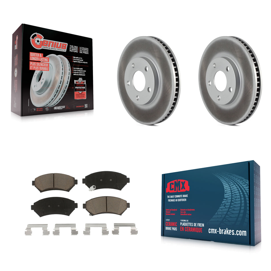 Front Coat Disc Brake Rotor Ceramic Pad Kit For Chevrolet Buick Impala LeSabre Cadillac DeVille Monte Carlo Park Avenue Pontiac Bonneville Oldsmobile Eldorado Aurora Intrigue KGC-100293