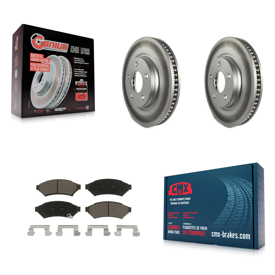 Front Coated Disc Brake Rotors And Ceramic Pads Kit For Pontiac Grand Prix Buick LaCrosse Chevrolet Uplander Montana Terraza Saturn Relay Allure KGC-100294