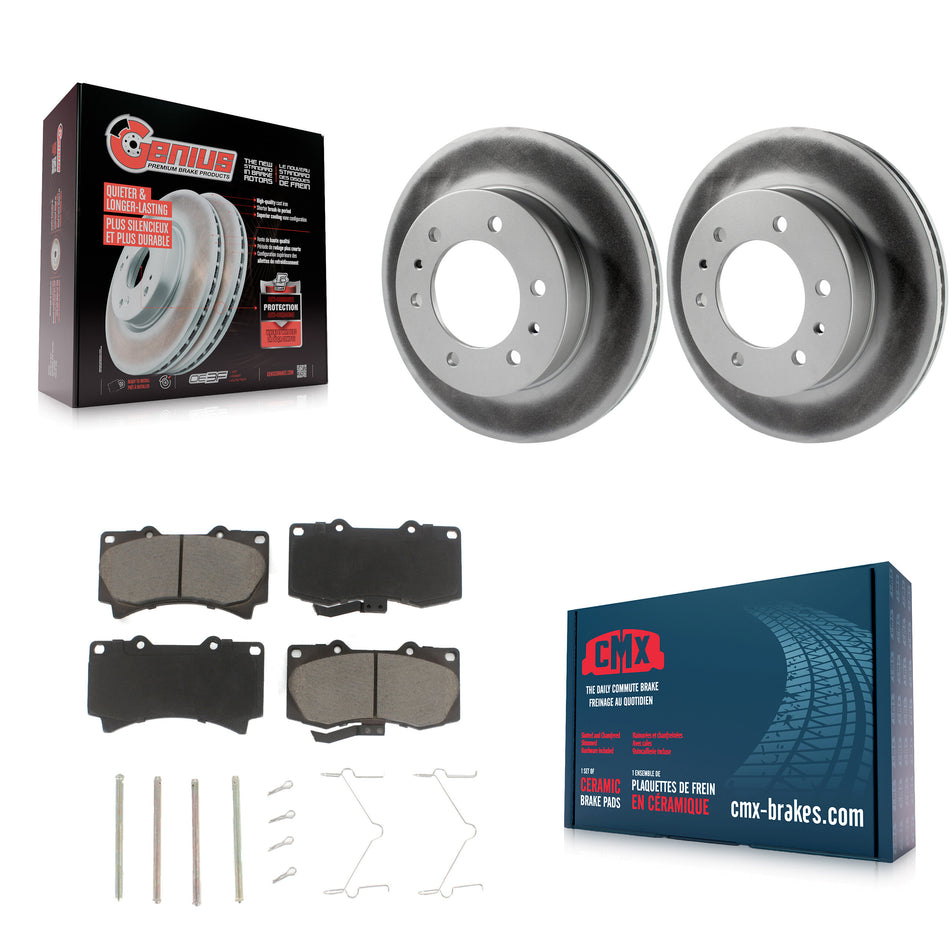 Front Coated Disc Brake Rotors And Ceramic Pads Kit For Hummer H3 H3T KGC-100299