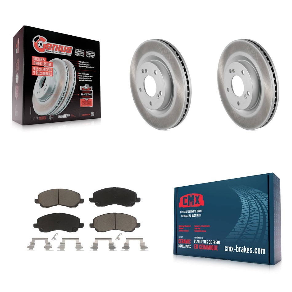 Front Coated Disc Brake Rotors And Ceramic Pads Kit For Mitsubishi Galant Eclipse KGC-100300
