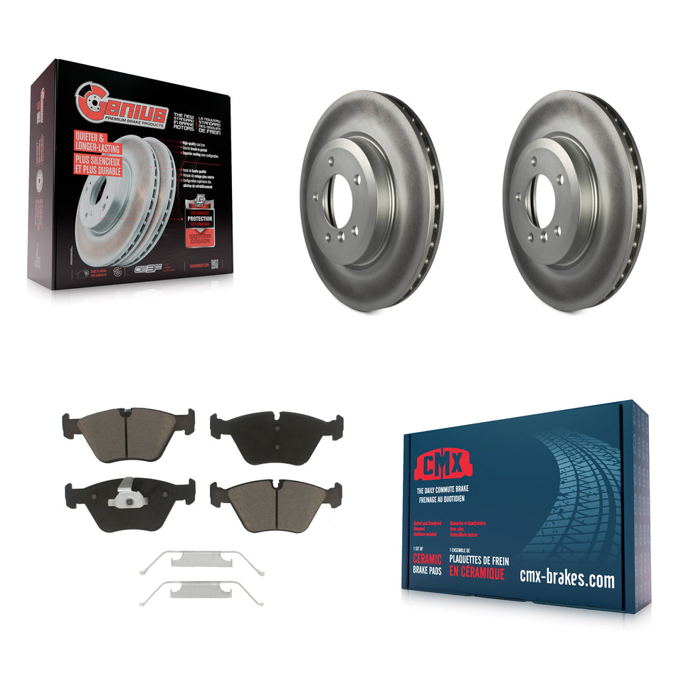 Front Coated Disc Brake Rotors And Ceramic Pads Kit For BMW 330Ci 330i Z4 330xi KGC-100319