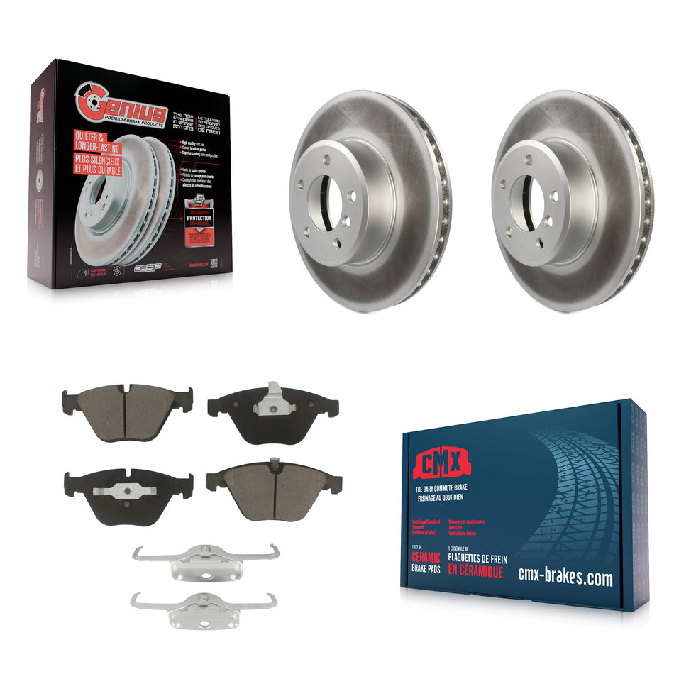 Front Coated Disc Brake Rotors And Ceramic Pads Kit For BMW 530i 528i 525i 530xi 535xi xDrive 535i 528xi 525xi KGC-100335