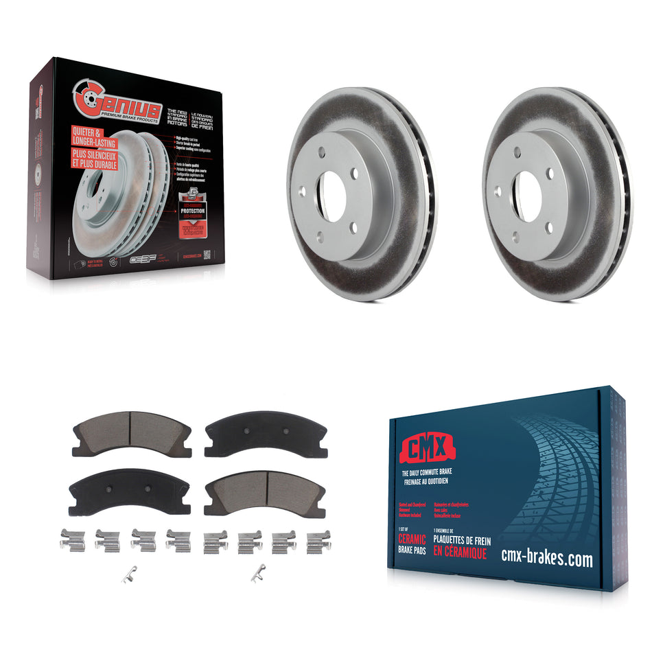 Front Coated Disc Brake Rotors And Ceramic Pads Kit For Jeep Grand Cherokee KGC-100361